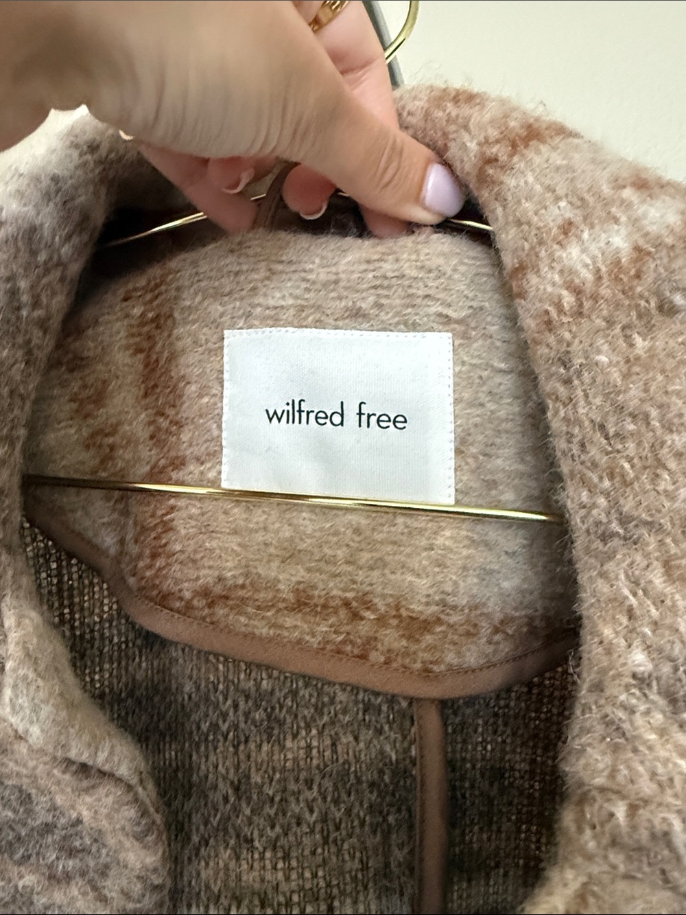 WILFRED Wool Blend Plaid Jacket - Brown/Tan - Picture 2 of 4